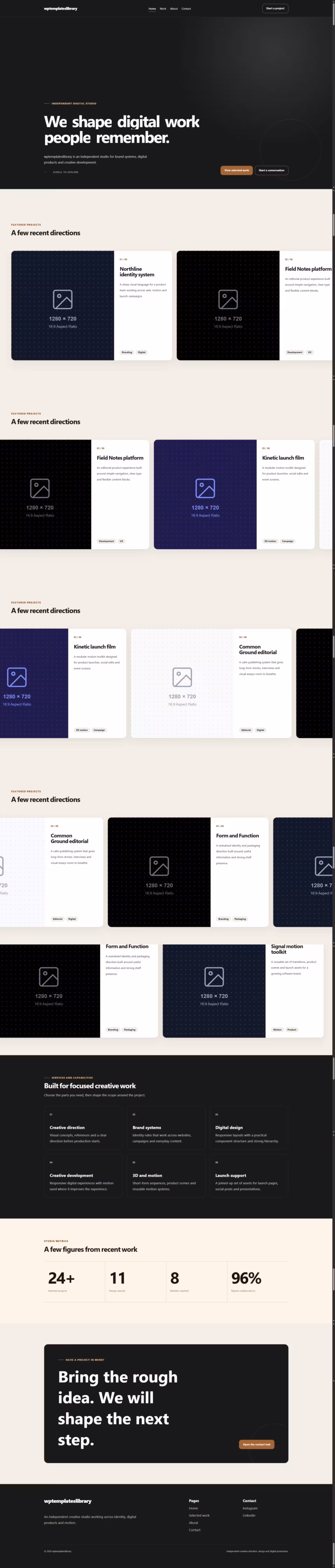 Creative Studio Homepage Template