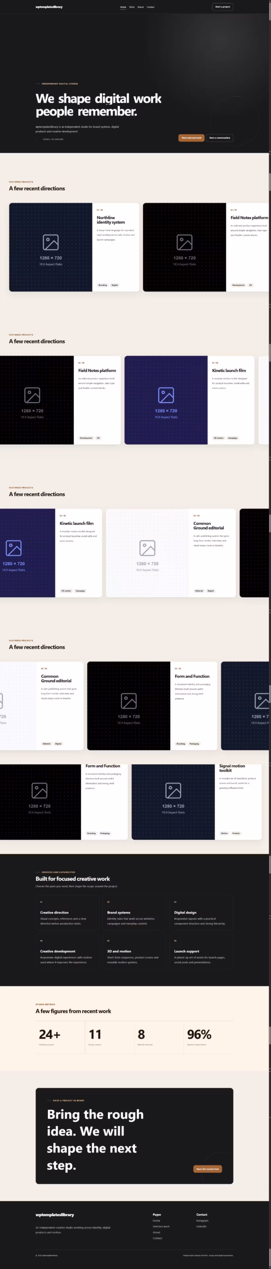 Creative Studio Homepage Template
