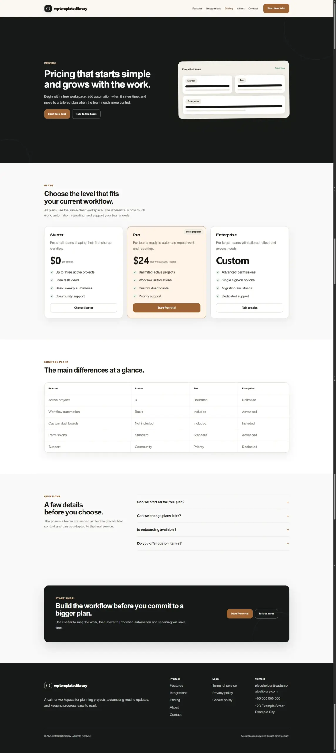 Bento SaaS Pricing Page Template