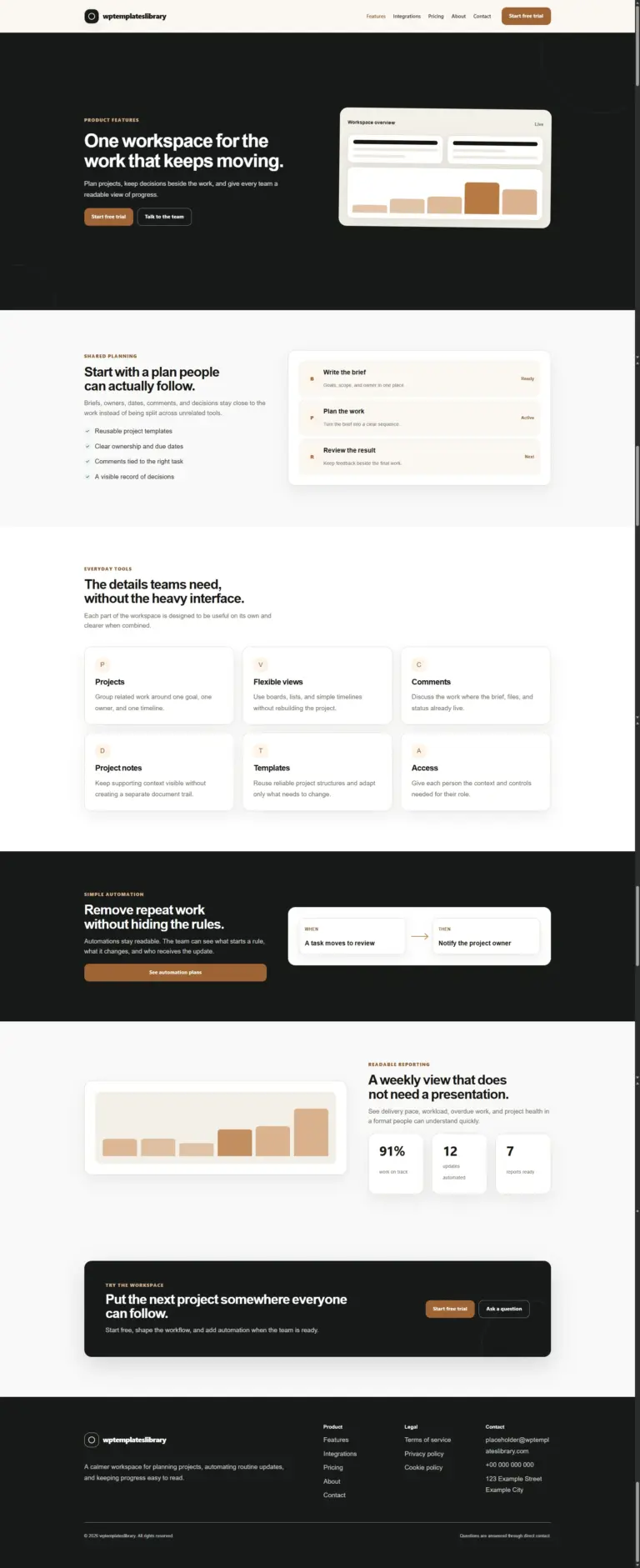 Bento SaaS Features Page Template