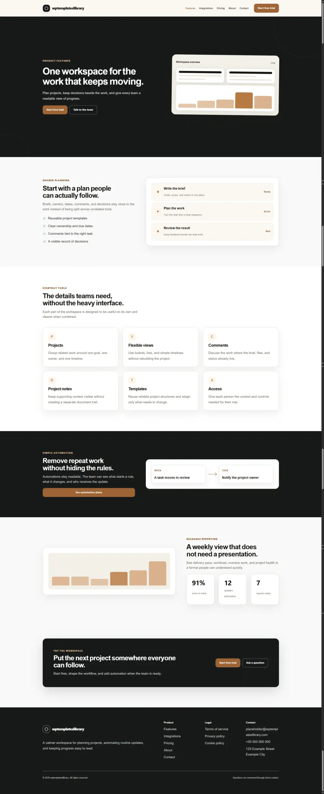 Bento SaaS Features Page Template